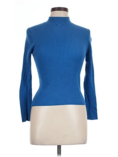 Pre-owned Primark Turtleneck Sweater In Blue