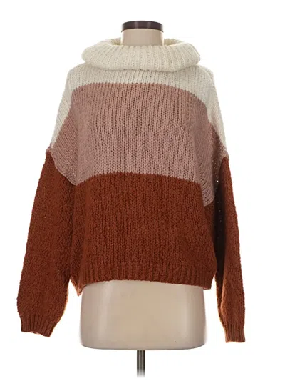 Pre-owned Primark Turtleneck Sweater In Brown