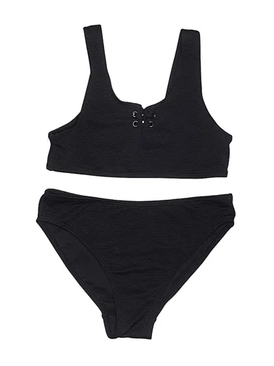 Pre-owned Primark Kids' Two Piece Swimsuit In Black