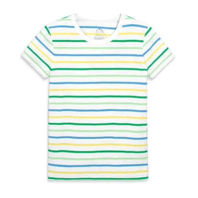 Primary Adult Classic Crewneck Multi-stripe Tee