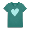 Primary Adult Classic Slub Crewneck Heart Tee In Green