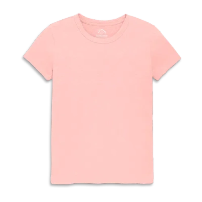 Primary Adult Classic Slub Crewneck Tee In Flamingo