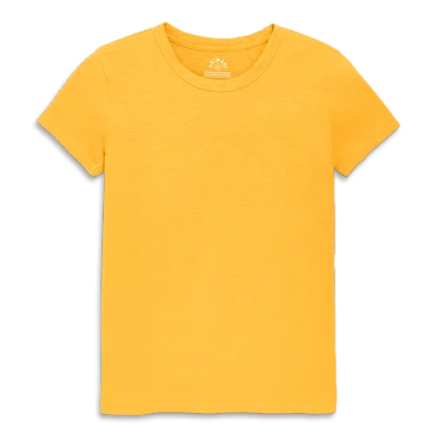 Primary Adult Classic Slub Crewneck Tee In Sunflower