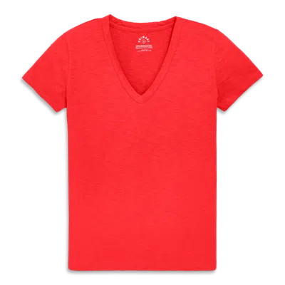 Primary Adult Classic Slub V-neck Tee In Multi