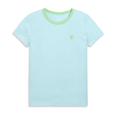 Primary Adult Embroidered Classic Slub Crewneck Tee In Saltwater
