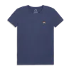 Primary Adult Embroidered Classic Slub Crewneck Tee In Sunwashed Navy