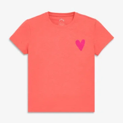 Primary Adult Heart Easy Tee In Pink