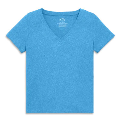 Primary Adult Heathered Easy V-neck Tee In Cornflower