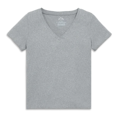 Primary Adult Heathered Easy V-neck Tee In Heather Gray
