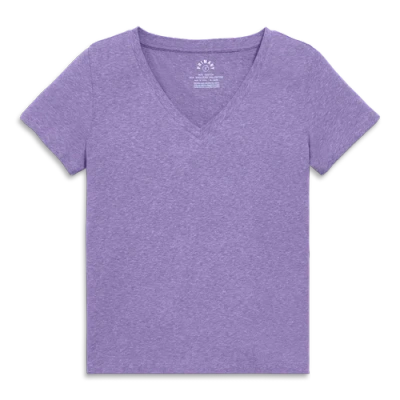 Primary Adult Heathered Easy V-neck Tee In Iris