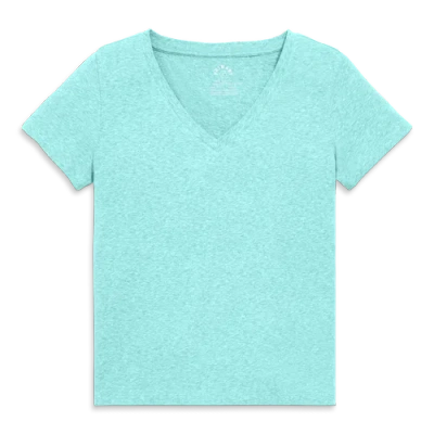 Primary Adult Heathered Easy V-neck Tee In Mist