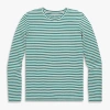 Primary Adult Long Sleeve Everyday Stripe Tee In Green