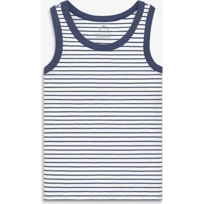 Primary Adult Rib Tank In Stripe In Blue