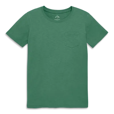 Primary Adult Slub Pocket Tee In Chive
