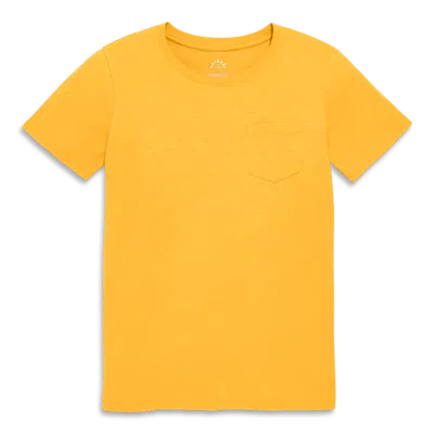 Primary Adult Slub Pocket Tee In Sunflower