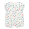 Primary Baby Bubble Shortie In Rainbow Confetti Dots In Ivory Rainbow Dots