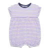 Primary Baby Bubble Shortie In Stripe In Iris White Stripe