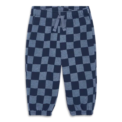Primary Kids'  Baby Cozy Fleece Sweatpant In Checkerboard In Heather Navy Checks