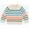 Primary Baby Crewneck Stripe Sweater In Neutral