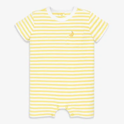 Primary Kids'  Baby Embroidered Stripe Pocket Shortie In Yellow