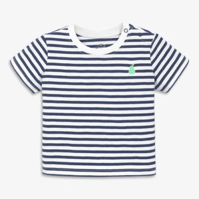 Primary Kids'  Baby Embroidered Stripe Tee In Blue