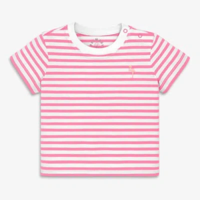 Primary Kids'  Baby Embroidered Stripe Tee In Pink
