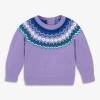 Primary Kids'  Baby Fair Isle Sweater In Purple