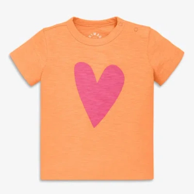 Primary Kids'  Baby Heart Tee In Orange