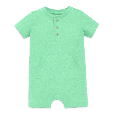 Primary Kids'  Baby Heathered Henley Shortie In Clover