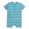 Primary Kids'  Baby Heathered Henley Shortie In Stripe In Cornflower Banana Stripe