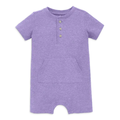 Primary Kids'  Baby Heathered Henley Shortie In Iris