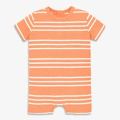 Primary Kids'  Baby Heathered Pocket Shortie In Stripe In Orange
