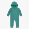 Primary Baby Heathered Waffle Henley Romper In Green