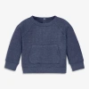 Primary Baby Heathered Waffle Pocket Tee In Blue