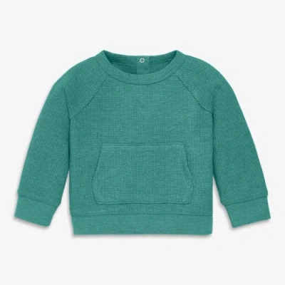 Primary Kids'  Baby Heathered Waffle Pocket Tee In Green