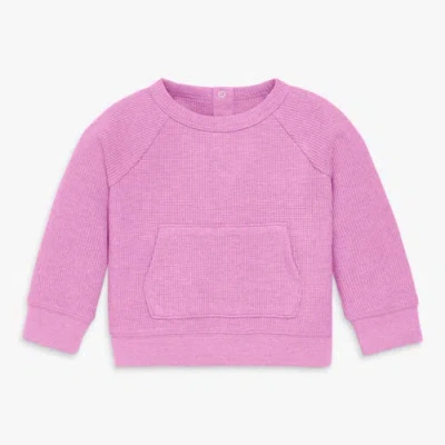 Primary Kids'  Baby Heathered Waffle Pocket Tee In Pink