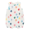 Primary Baby Henley Tank Shortie In Rainbow Birds