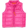 Primary Kids'  Baby Lightweight Puffer Vest In Fuchsia