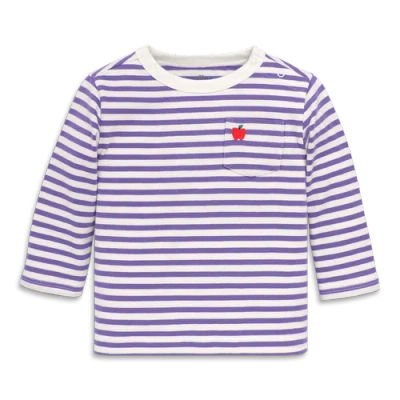 Primary Kids'  Baby Long Sleeve Embroidered Stripe Tee In Pattern