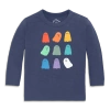 Primary Baby Long Sleeve Rainbow Ghost Tee In Blue