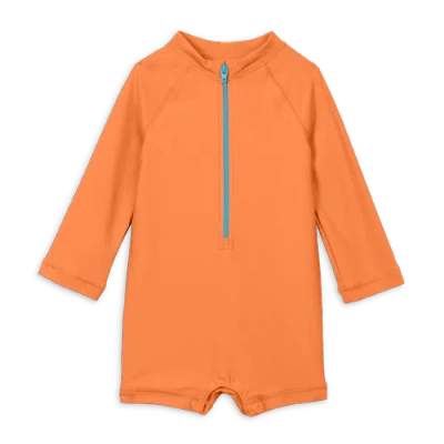 Primary Kids'  Baby One-piece Rash Guard In Cantaloupe