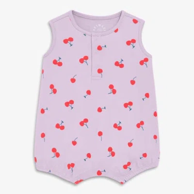 Primary Kids'  Baby Organic Henley Bubble Shortie In Summer Fruits In Pink