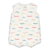 Primary Baby Organic Henley Tank Shortie In Baby Bugs In Ivory Rainbow Caterpillars