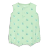 Primary Baby Organic Henley Tank Shortie In Baby Bugs In Light Clover Snails