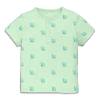 Primary Kids'  Baby Organic Henley Tee In Baby Bugs In Light Clover Snails