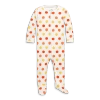Primary Baby Organic Zip Footie In Candy Pumpkins In White