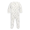 Primary Kids'  Baby Organic Zip Footie In Starry Night In Ivory Stars Moons