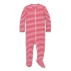 Primary Baby Organic Zip Footie In Stripe In Red