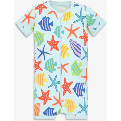 Primary Kids'  Baby Organic Zip Shortie In Seasonal Prints In Multi