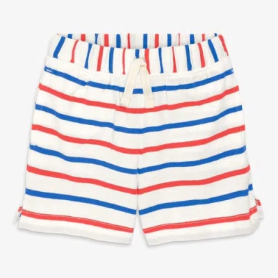 Primary Kids'  Baby Play Short In Blueberry Stripe In Multi
